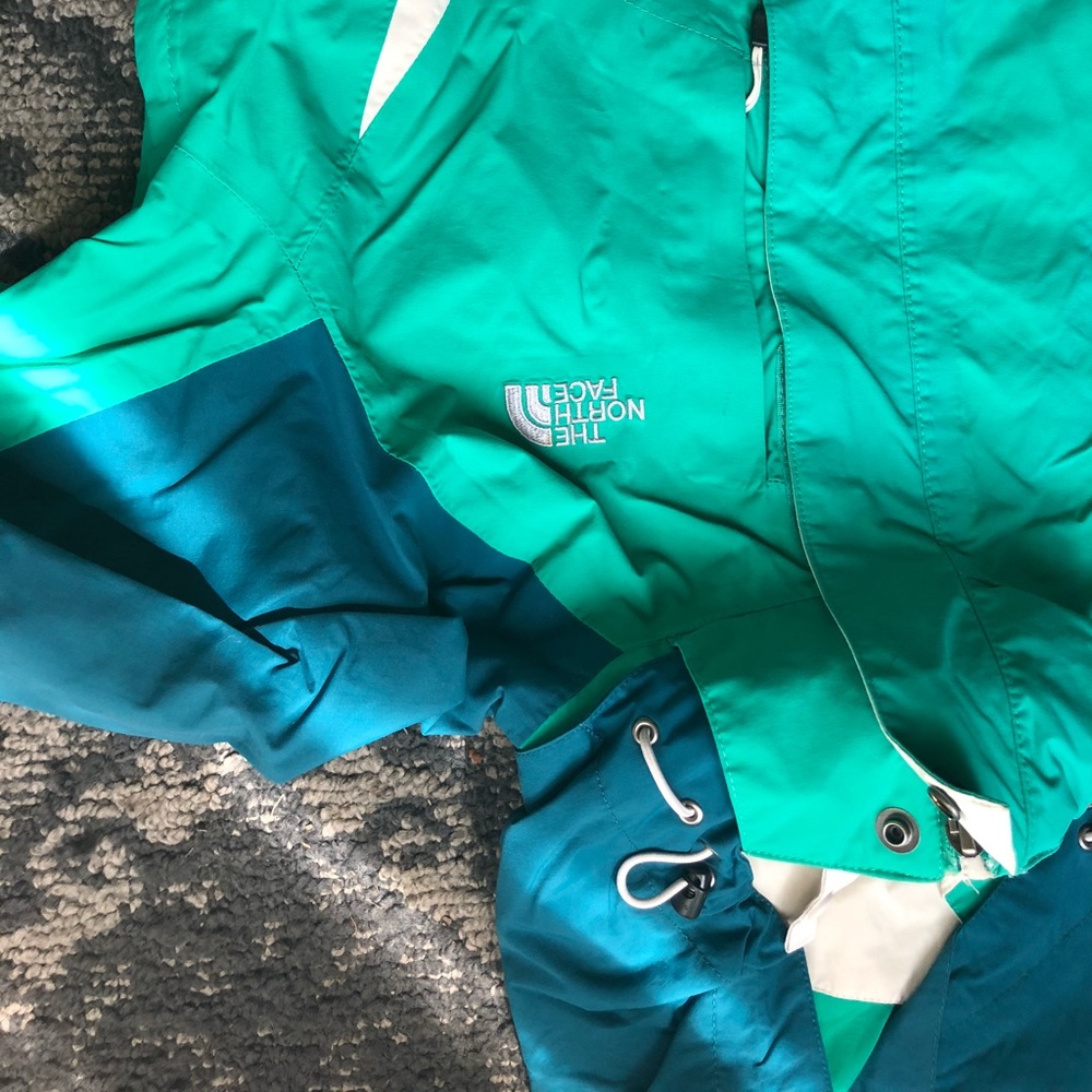 Green rain jacket